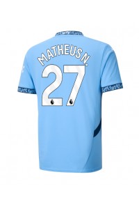 Manchester City Matheus Nunes #27 Voetbaltruitje Thuis tenue 2024-25 Korte Mouw